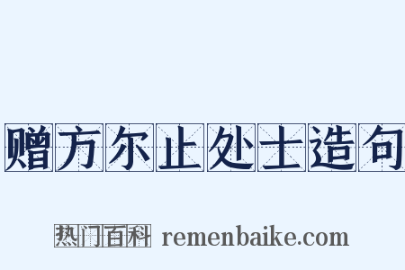 赠方尔止处士造句是什么意思的图片